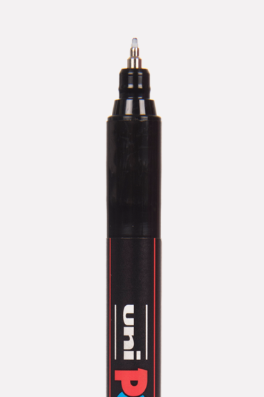 Black Uni POSCA Marker Pen Set of 8 Nib Sizes Tips 