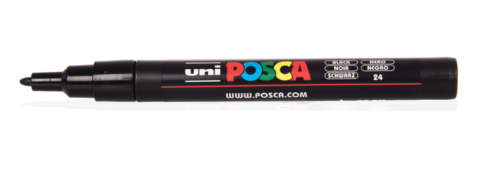 Uni Posca Marker PC-3M Paint Glass Pen Fine Bullet Tip 1.3mm White