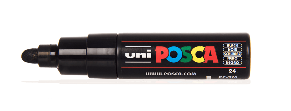 Posca PC-7M Broad Bullet Grey Paint Marker