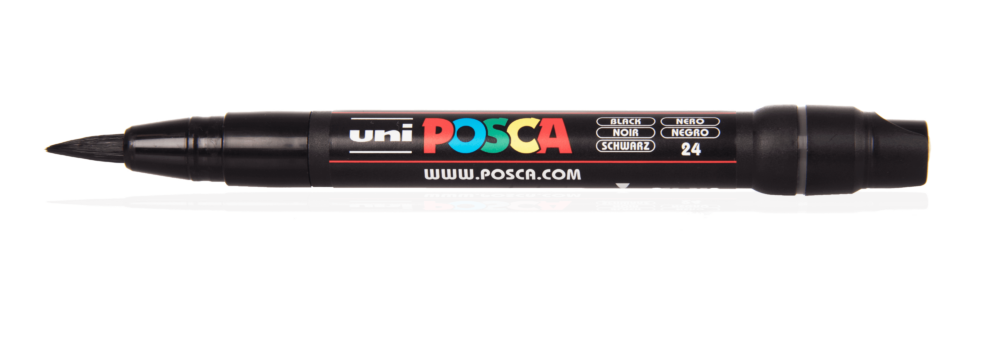 Posca PCF-350 Brush Tip Paint Marker - White