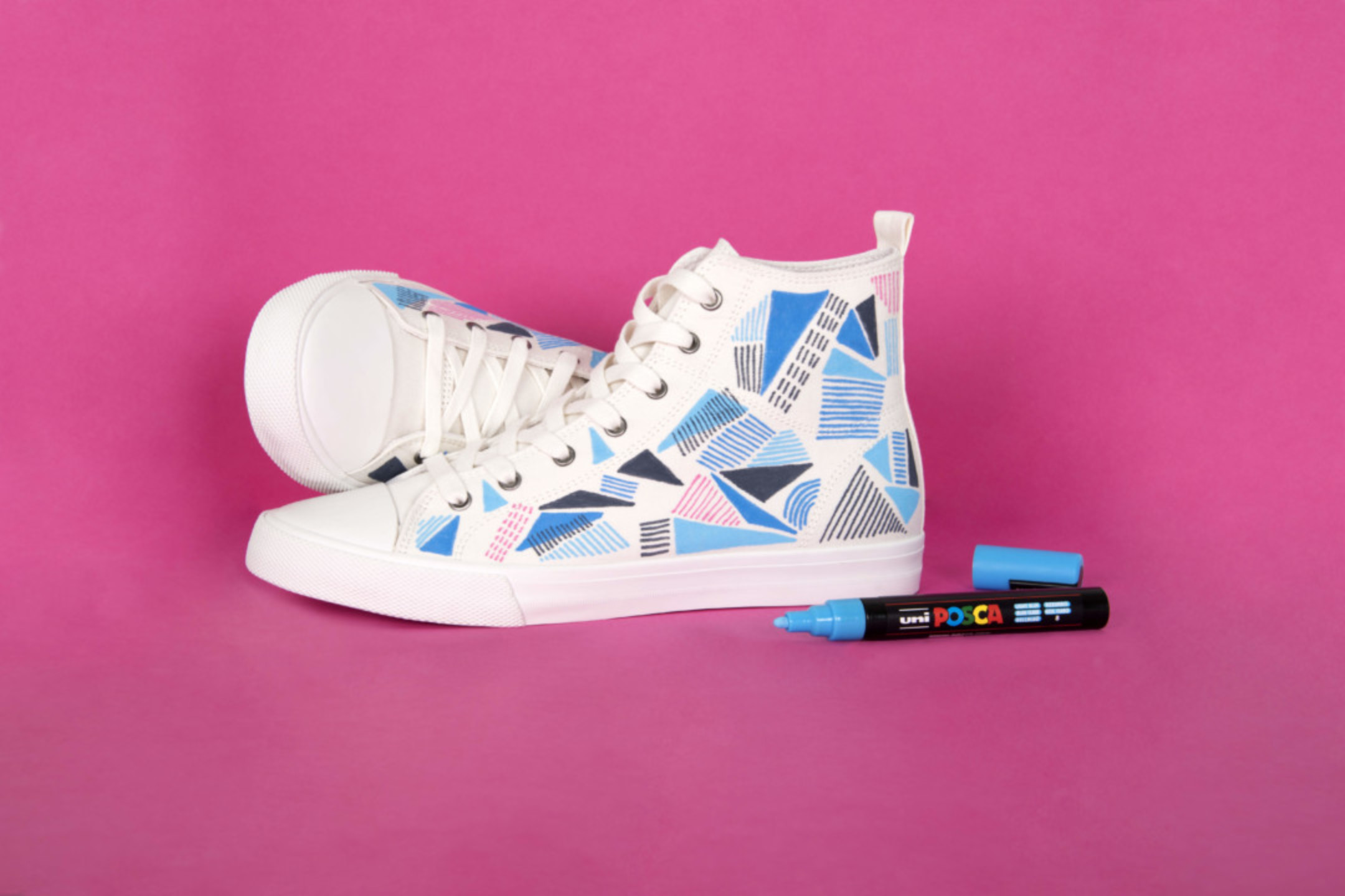posca on leather shoes