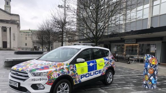 police car LGBT kev munday posca