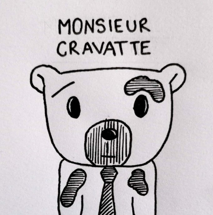 mr. cravatte illustration posca