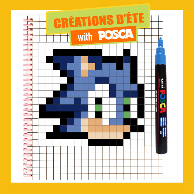 KIDS PIXEL ART POSCA TUTO CRÉATION D’ÉTÉ