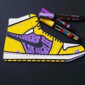 posca pens on leather shoes