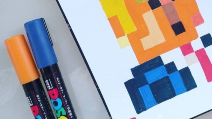 Geometric Abstract Art with Posca Markers, Pattern Design